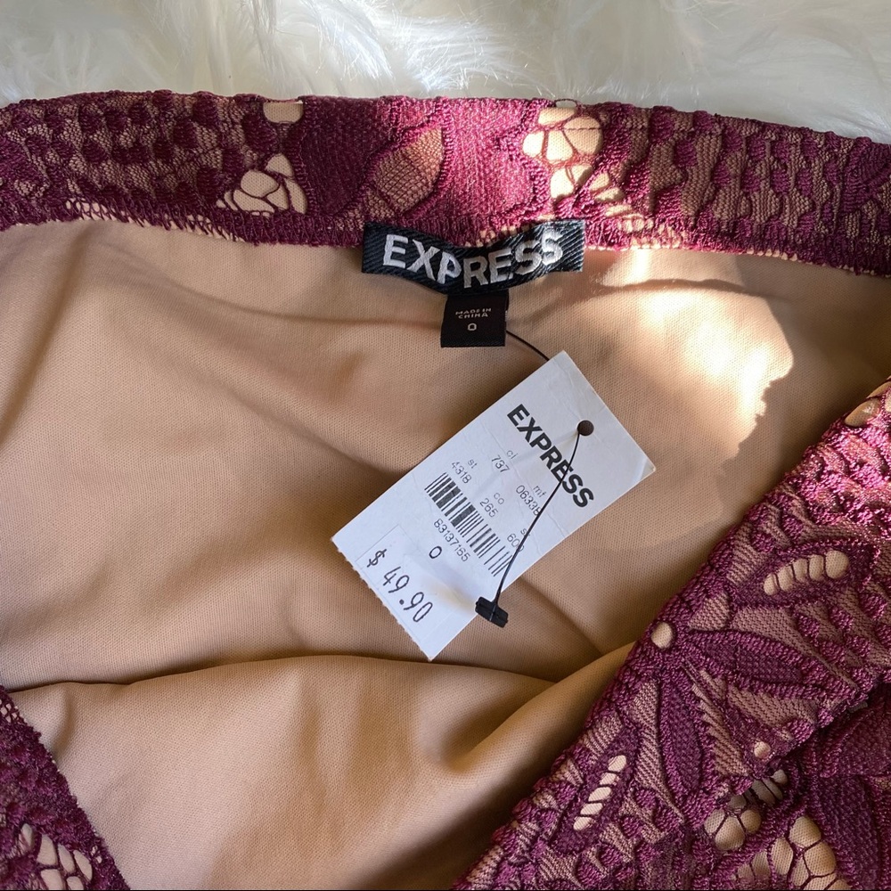 NWT Express Lace Skirt & Top Set 2pc XS - Picture 6 of 6